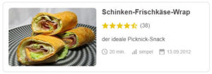 Schinken-Frischkäse-Wrap © montagsblumenpracht | Chefkoch.de